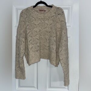 Willow Beige Knit Turtleneck Sweater